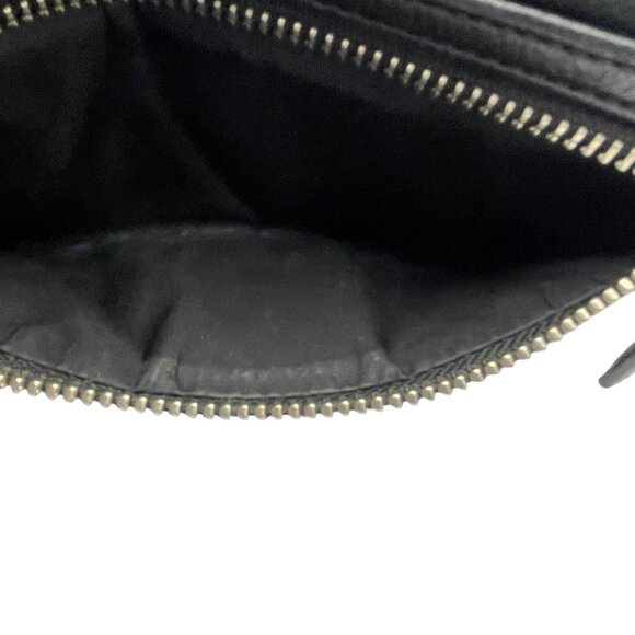 Coach Signature Black Canvas Jacquard Leather Stripe Wristlet Wallet - Picture 7 of 12